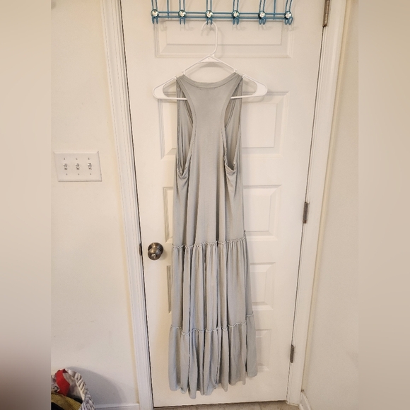 Anthro Sundry Mint Blue Tiered Maxi Sleeveless Dress Size 2 #Z546 - Picture 4 of 5